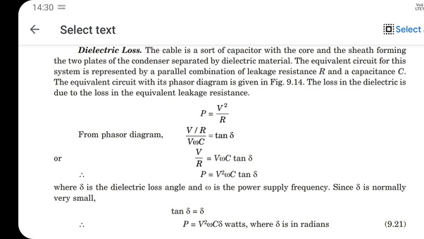 How does dielectric loss vary with the change in voltage, frequency of