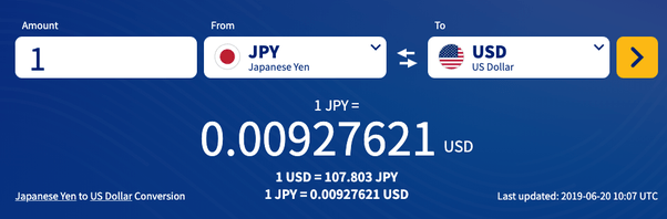 How much is 100 yen in US dollars? Quora
