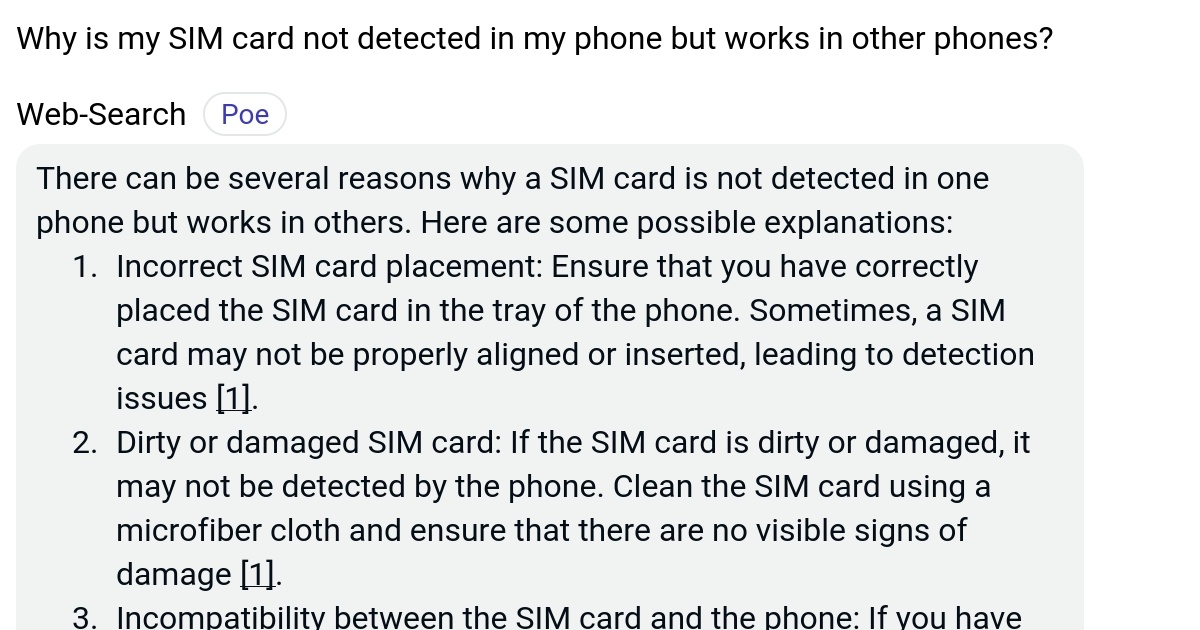 Why is my SIM card not detected in my phone but works in other phones