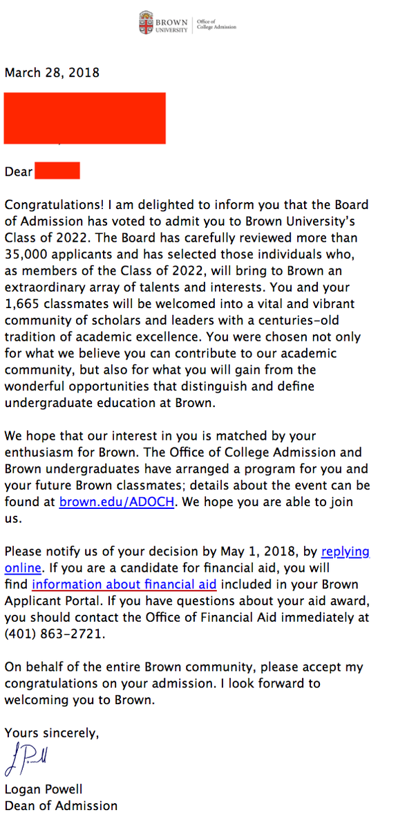 What do acceptance letters from Oxbridge/Ivy leagues look like? Quora