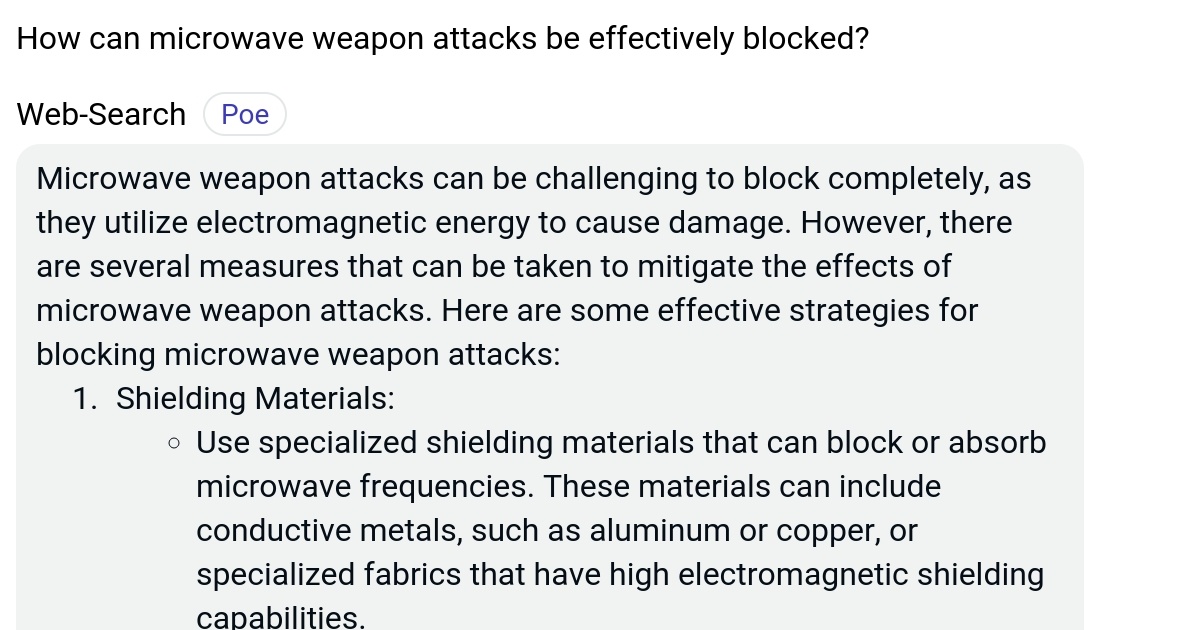 How can microwave weapon attacks be effectively blocked? Poe