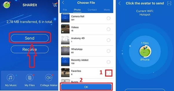 How to transfer files in shareit in an iphone to an pc Quora