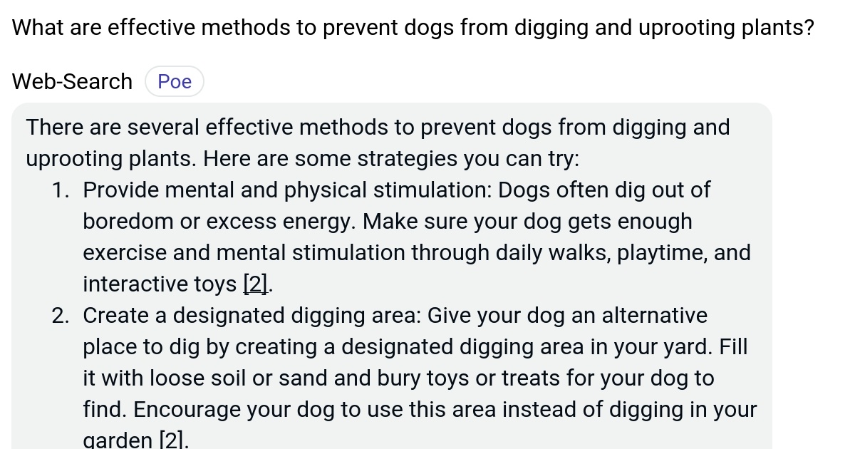 What are effective methods to prevent dogs from digging and uprooting