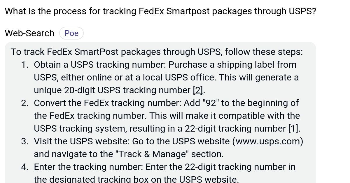 What is the process for tracking FedEx Smartpost packages through USPS