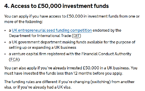 Can I get an investor visa in the UK if I only have 70k pounds to start