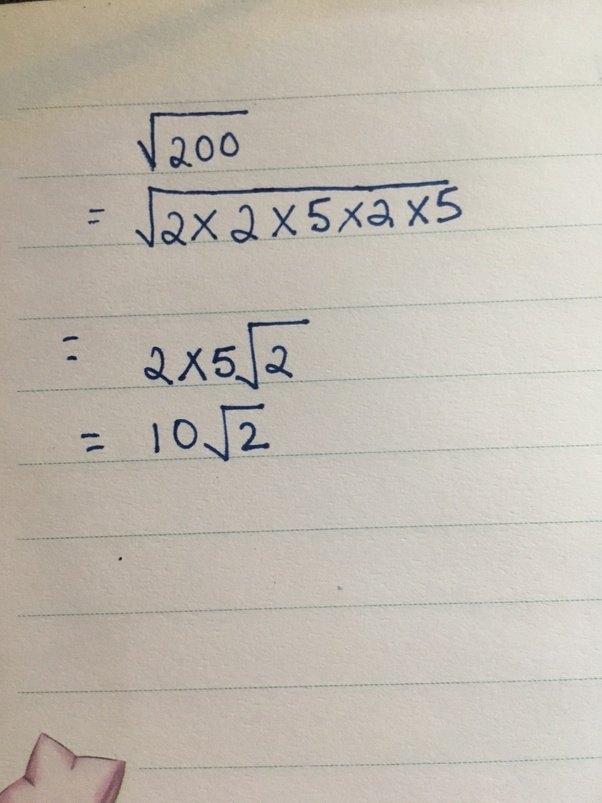 What is the square root of 200? Quora