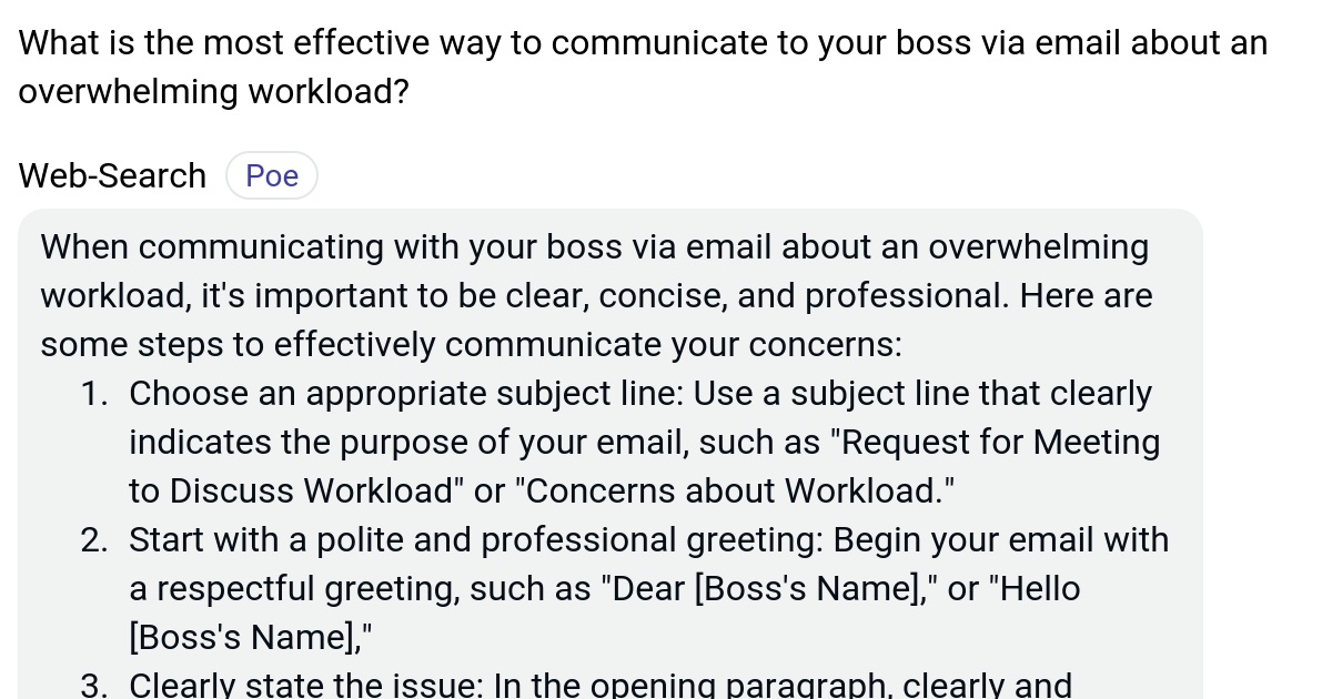 What is the most effective way to communicate to your boss via email