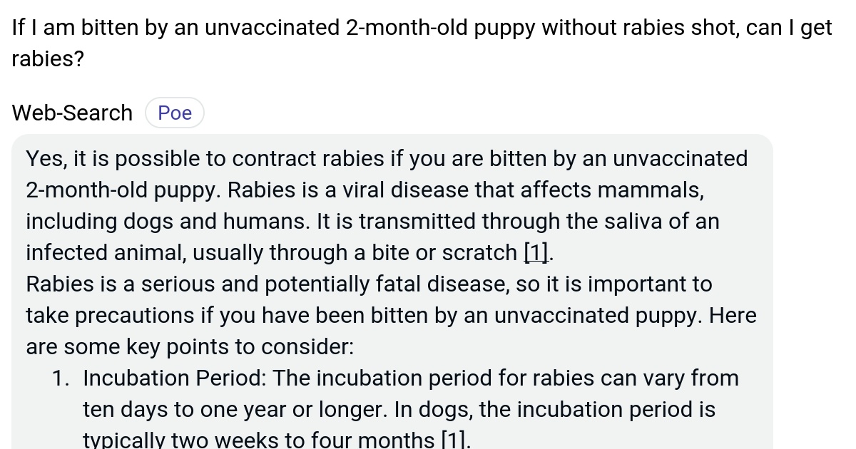 If I am bitten by an unvaccinated 2monthold puppy without rabies shot