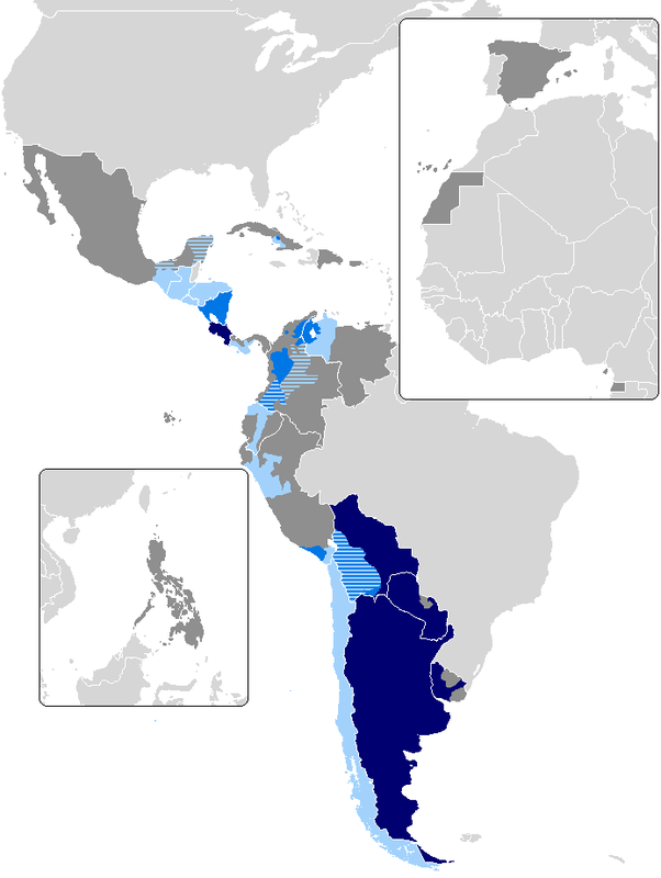 Latin America Map In Spanish What are some differences between the Spanish dialects? Quora