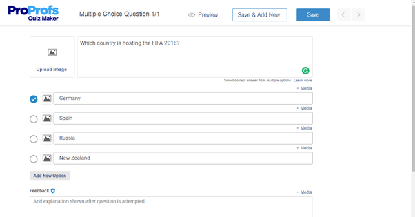 How to make a quiz with four options in a computer? Which software