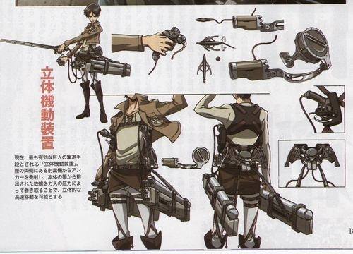 What are the weapons in �Attack on Titan� and how are they