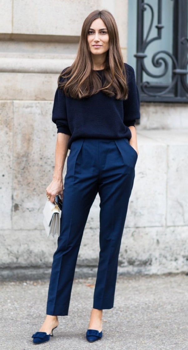 What colored shirts can be combined with navy blue pants? Quora