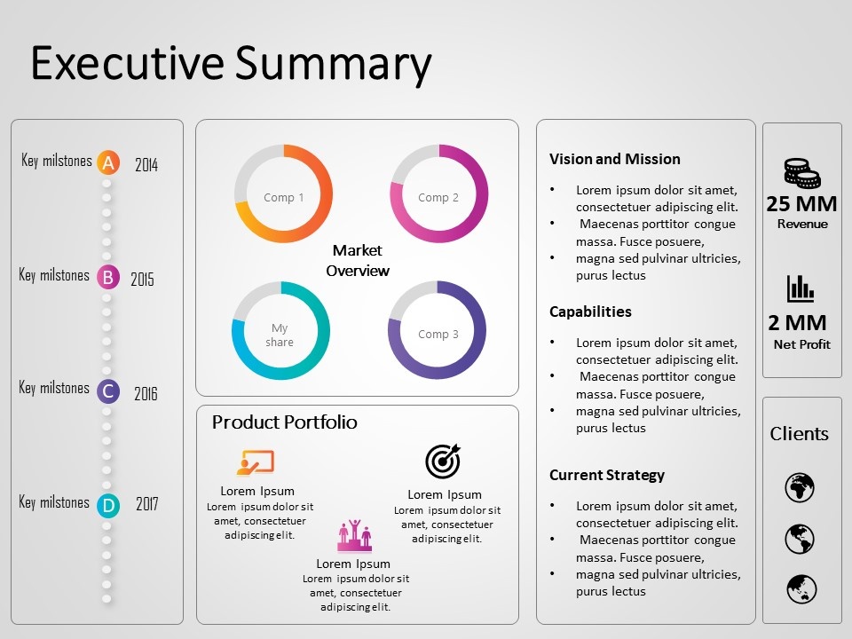 Executive Summary Template Example Master Template