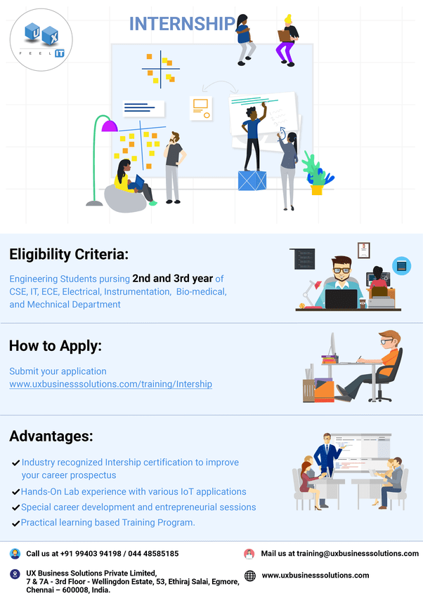 Which company offers internship to ECE students in Chennai