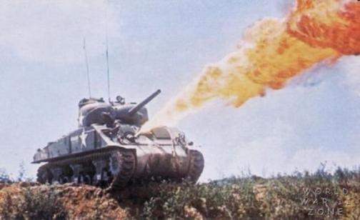How far did the Flamethrower Tank, shoot the Flames? Quora