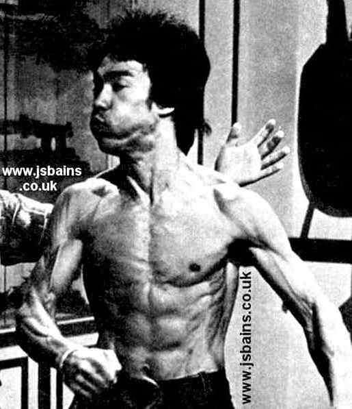 What are some images that show martial artist Bruce Lee