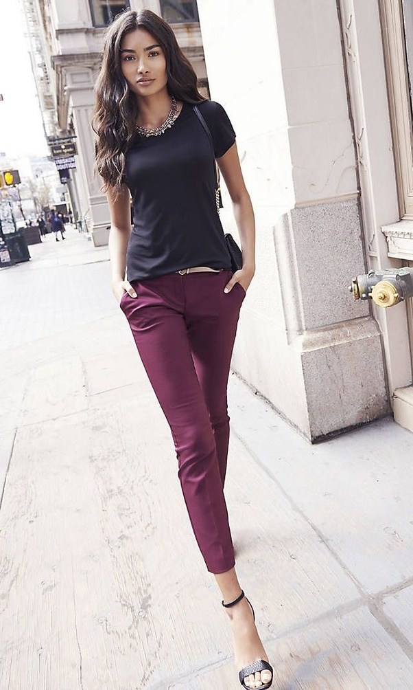 What colors go well with burgundy pants? Quora