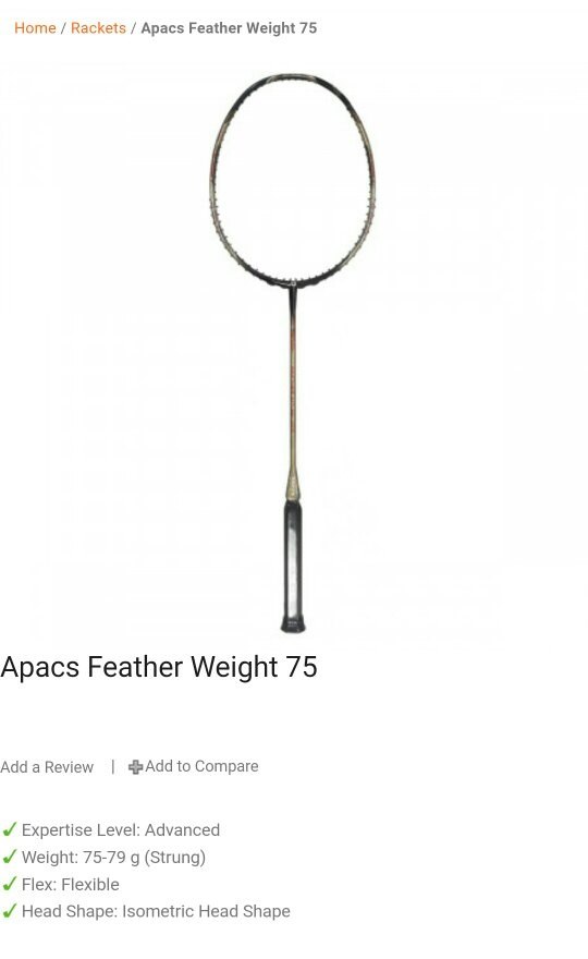 Which is the best lightweight badminton racquet in APACS for daily