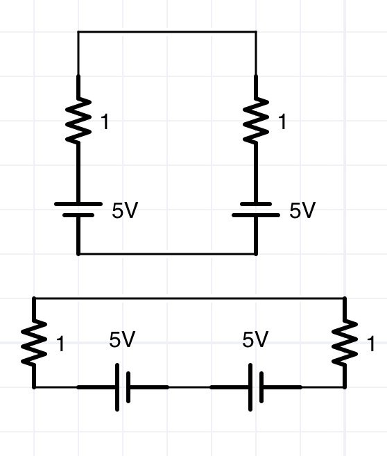 What happens if we connect two identical cells in parallel