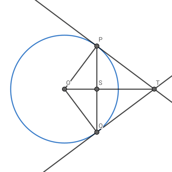 What is the length of TP? If PQ is a chord of length 8cm