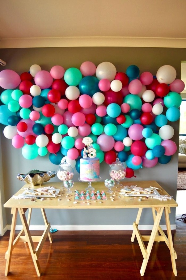 What are some simple birthday balloons decoration ideas at