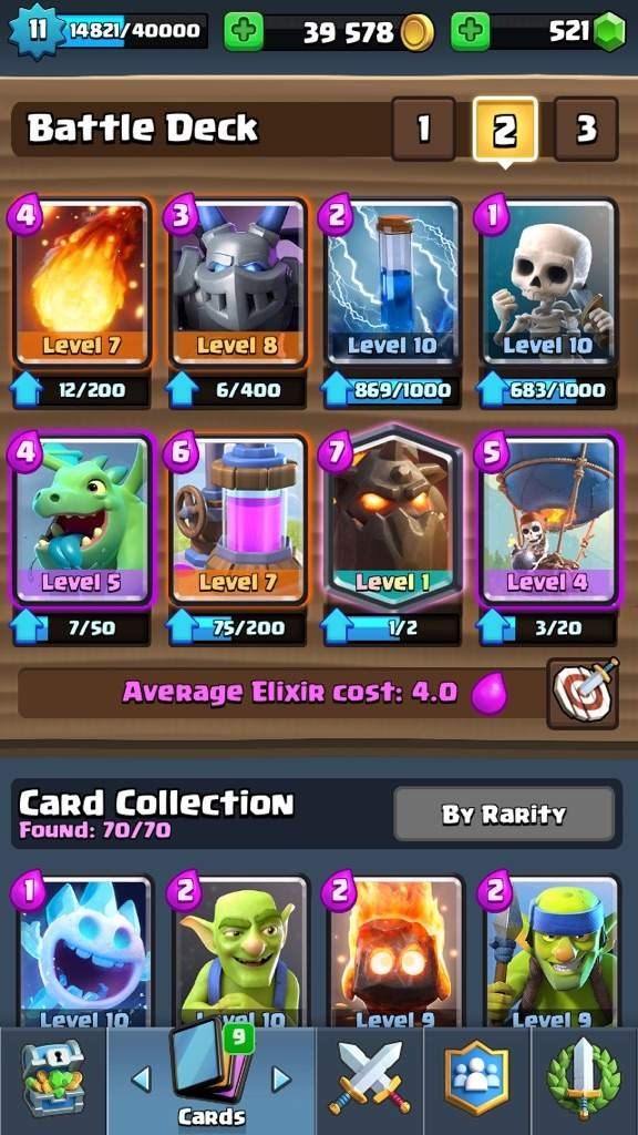 In Clash Royale, what is the best deck for getting from Arena 10 to 11