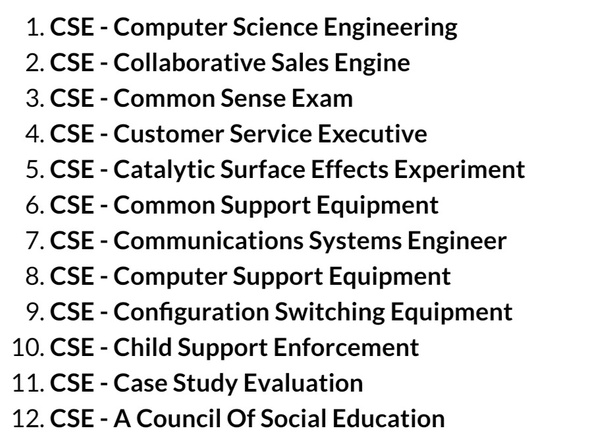 What is CSE? Quora