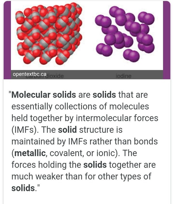 What is a molecular solid? Quora
