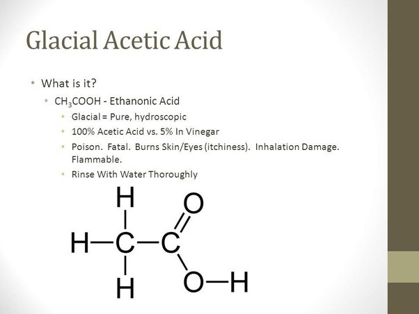Is acetic acid flammable? Quora