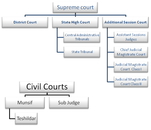 What is the organisational structure of the Indian