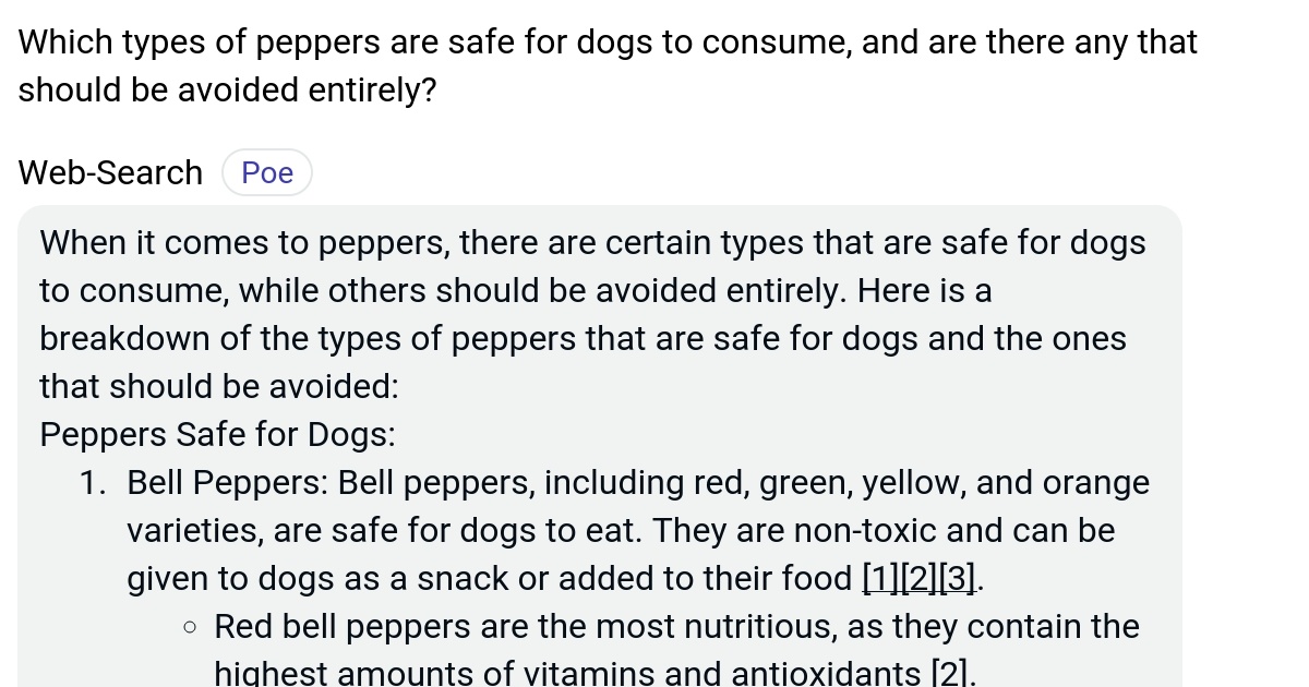Which types of peppers are safe for dogs to consume, and are there any