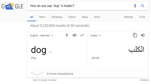 How to say “dog” in Arabic Quora