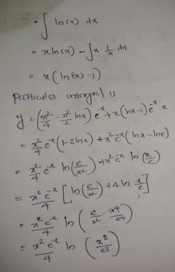 How to solve [math]y''+2y'+y=e^{x} \ln{x} [/math] Quora