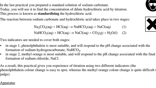 Can methyl red be used for HCL titration with Na2CO3? Quora