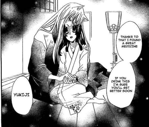 In Kamisama Kiss, does Tomoe fall in love with the real Yukiji or it