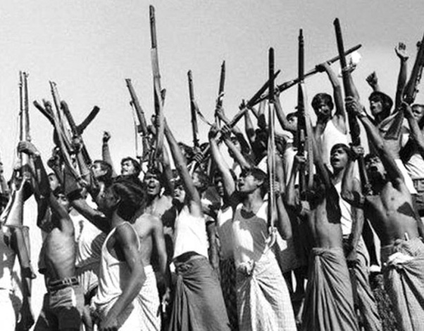 What is a classic example of a country that brought a knife to a gun