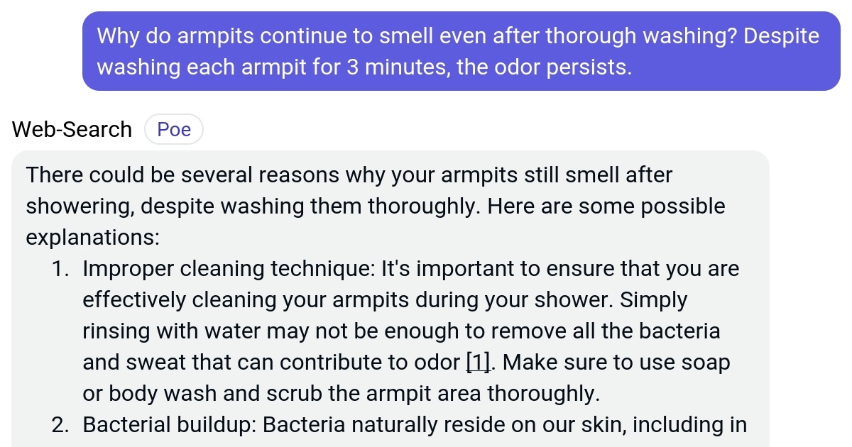 Why do armpits continue to smell even after thorough washing? Despite