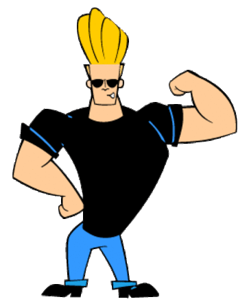 What Was The Cartoon About A Guy Who Has Yellow Hair, His Dressing Style Was Black Cooling Glass, Black T-Shirt, Dark Blue Jeans, And He Was A Funny And Strong Guy? -