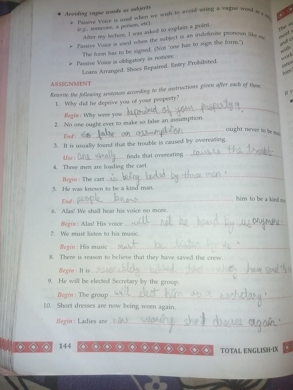 Active And Passive Voice Exercises With Answers For Class