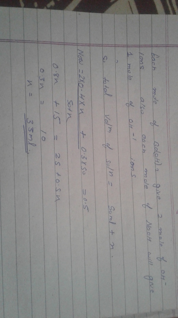 What approximate volume of 0.40M Ba(0H) 2 must be added to 50 ml of 0