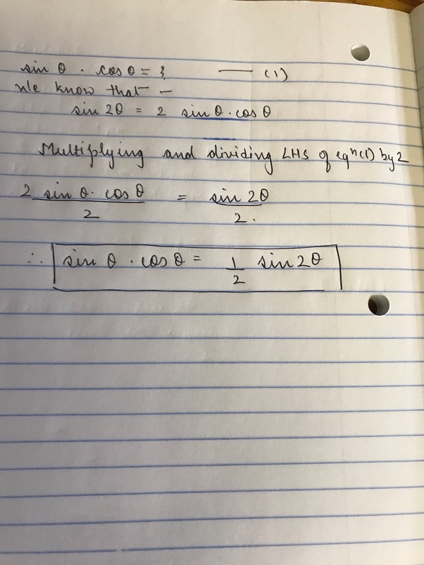 What is the value of sin theta into cos theta? Quora