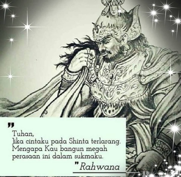 Dalam kisah Ramayana, sebenarnya siapa yang lebih tulus mencintai Sinta, Sri Rama atau Rahwana