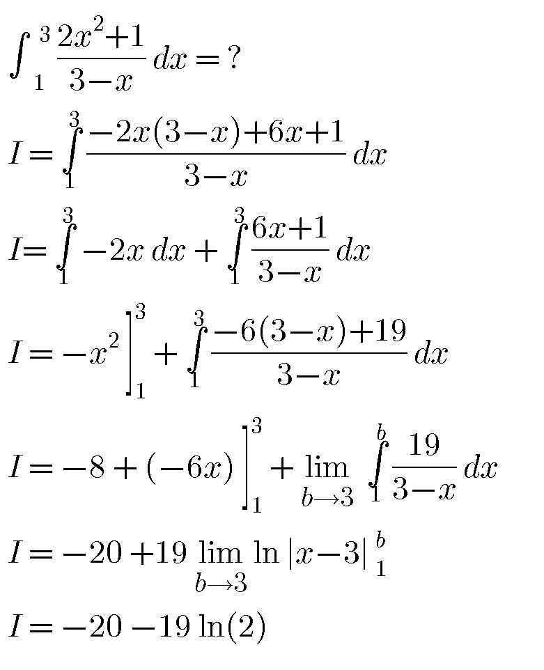 Bagaimana cara menghitung integral dari batas atas 3 batas bawah 1 (2x^2+1)  (3-x) dx? - Quora