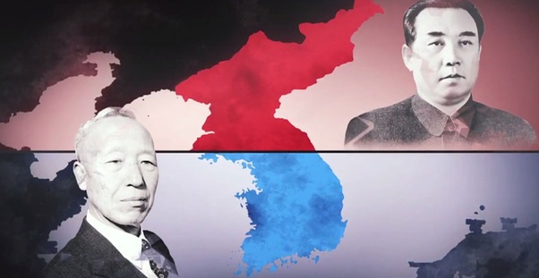 How is Korea divided into two countries? Who decided to divide Korea