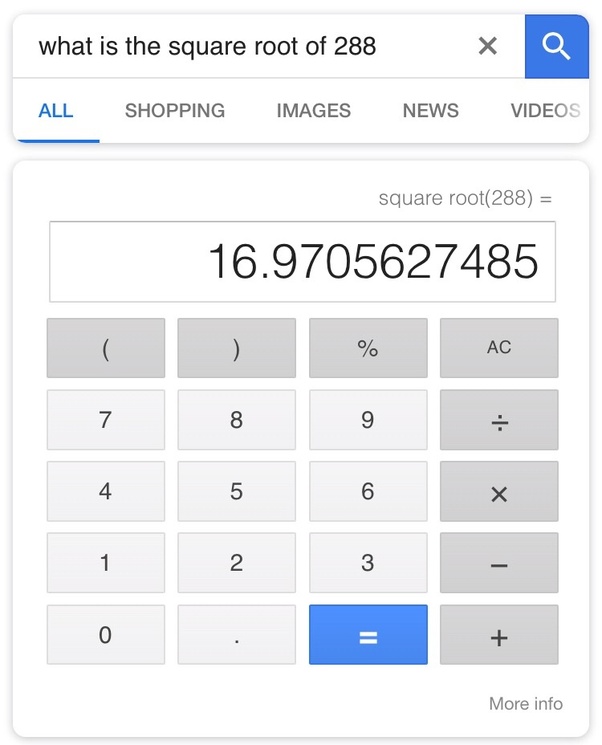 What is the square root of 288? Quora