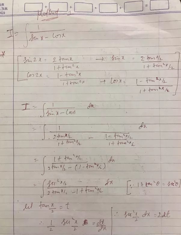How To Integrate 1 Sin X Cos X Quora