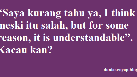 Apa pendapatmu tentang orang yang suka berbicara dengan mencampurkan bahasa  Indonesia dan bahasa Inggris? - Quora