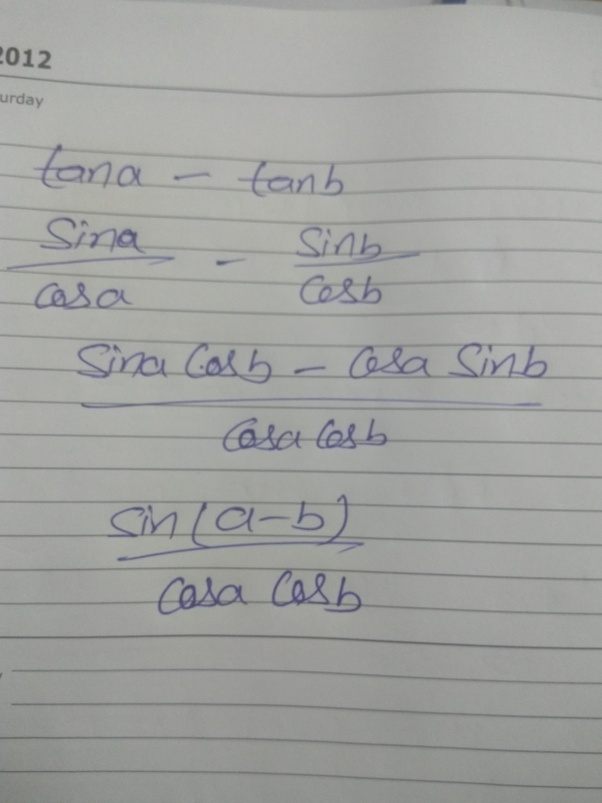 What is formula of tanA + tanB? Quora