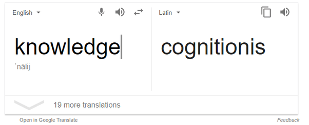 What is the Latin word for 'knowledge'? Quora