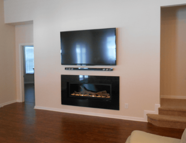 What is the standard distance from the floor for a modern linear gas
